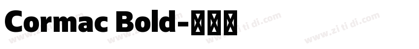 Cormac Bold字体转换